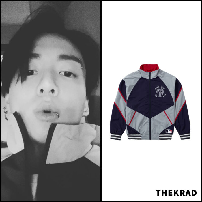 BTS Jungkook wears Supreme x NY Yankees Track Jacket