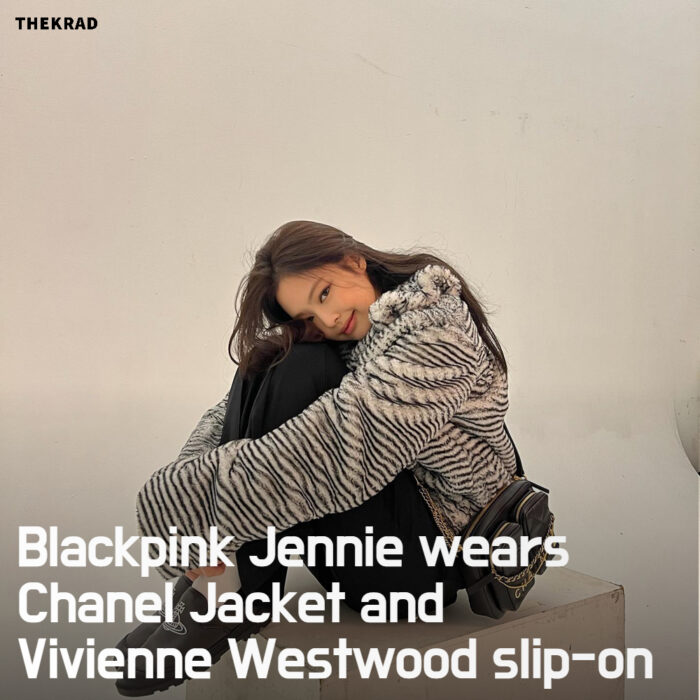 Blackpink Jennie wears Chanel Jacket and Vivienne Westwood slip-on