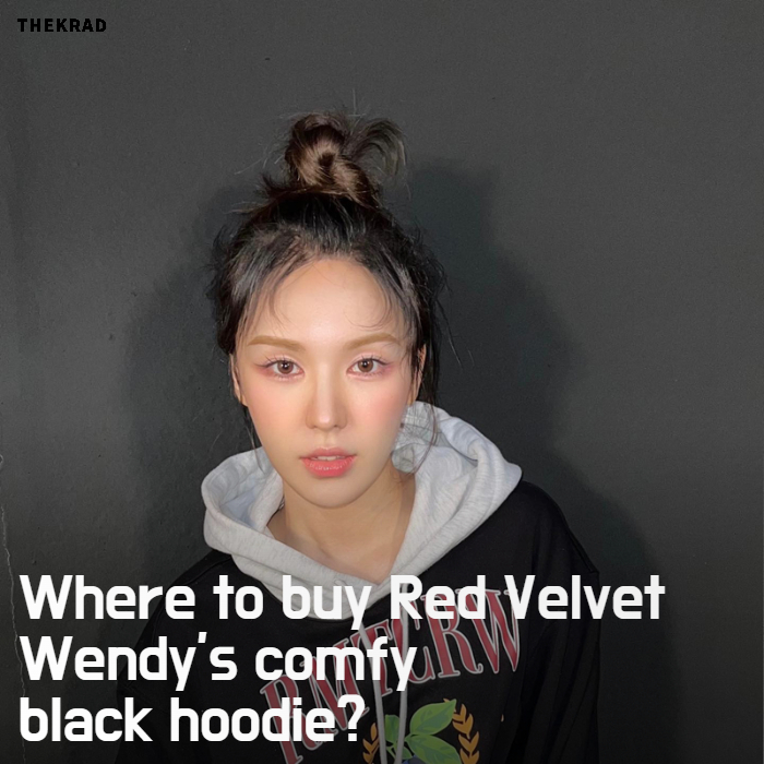 Where to buy Red Velvet Wendy's comfy black hoodie