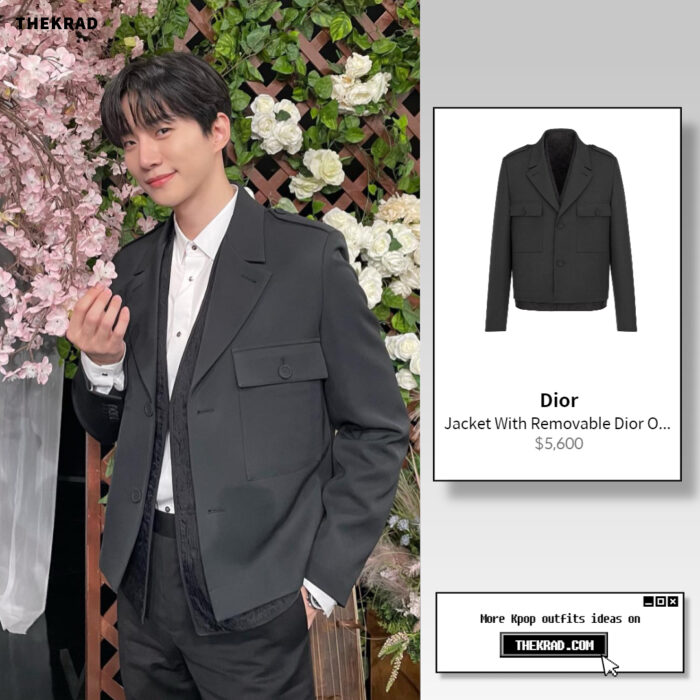 2PM Junho was seen wearing Dior jacket with removable oblique vest on Instagram