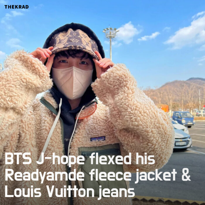 BTS J-hope flexed his Readyamde fleece jacket & Louis Vuitton jeans