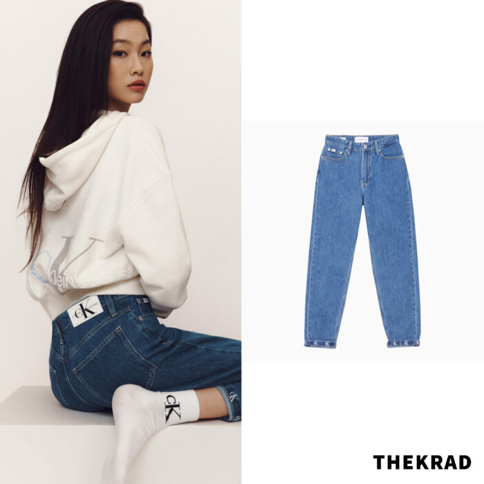 Jung Ho Yeon x Calvin Klein Ad outfits (hoodie, jeans & socks) Part. 4