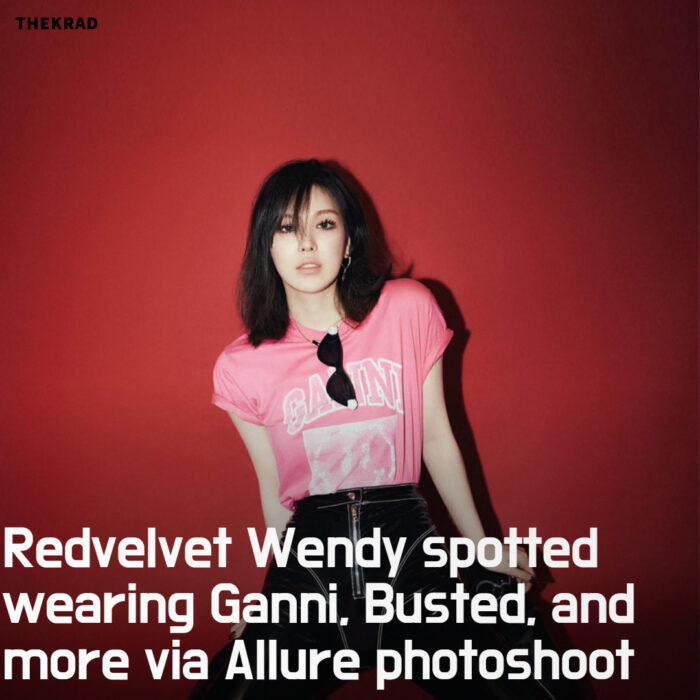 Red Velvet Wendy spotted wearing Ganni, Busted, and more via Allure photoshoot