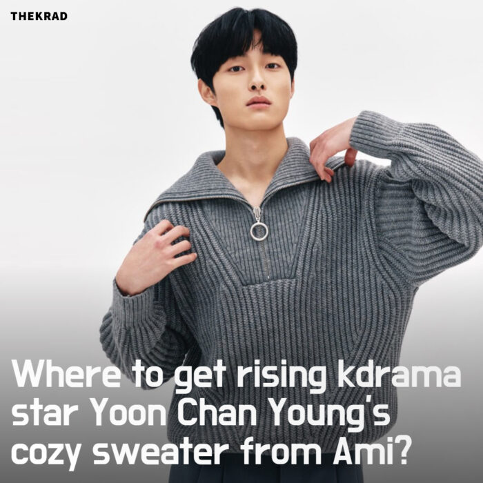 Where to get rising kdrama star Yoon Chan Young's cozy sweater from Ami?