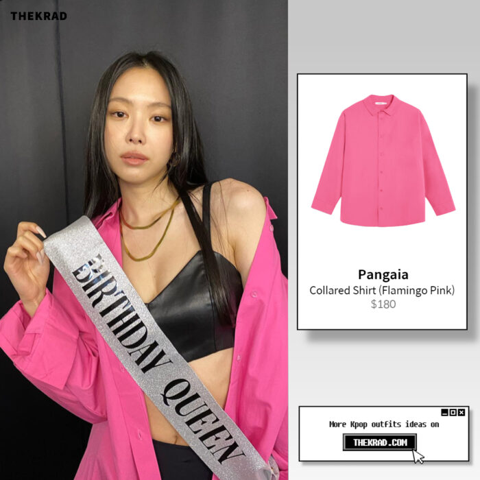 Apink Son Na Eun celebrated her birthday wearing Pangaia pink shirt