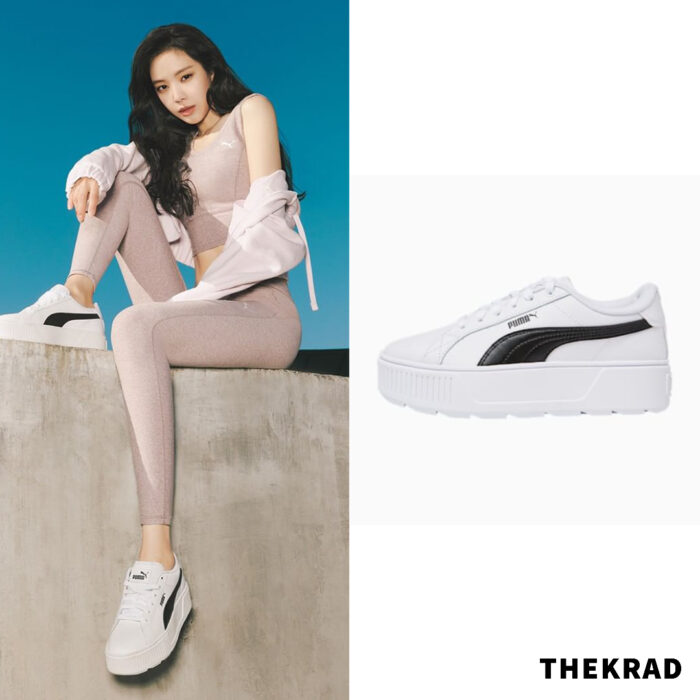 Apink Son Na Eun rocking her fitspo outfits in Puma ad (jacket, leggings)