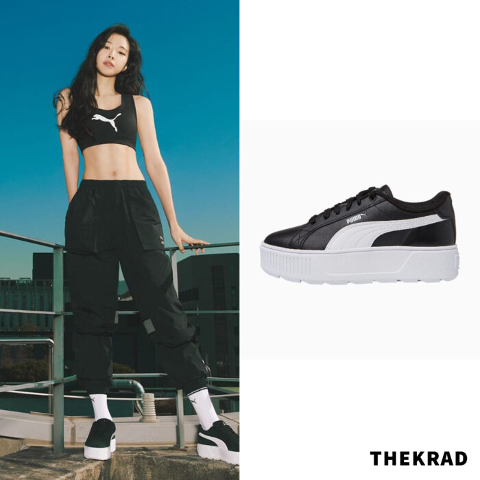 Apink Son Na Eun x Puma ad outfit information (crop top & sneakers)