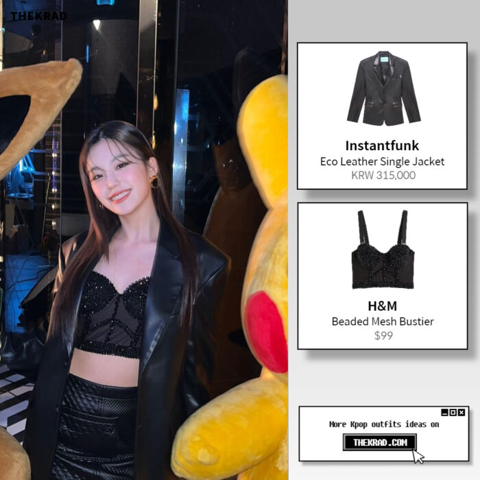 Itzy Yeji outfit from Feb 23, 2022 : Instantfunk jacket and more