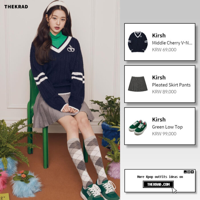 IVE Won Young outfit from Feb 22, 2022 : Kirsh sweater and more