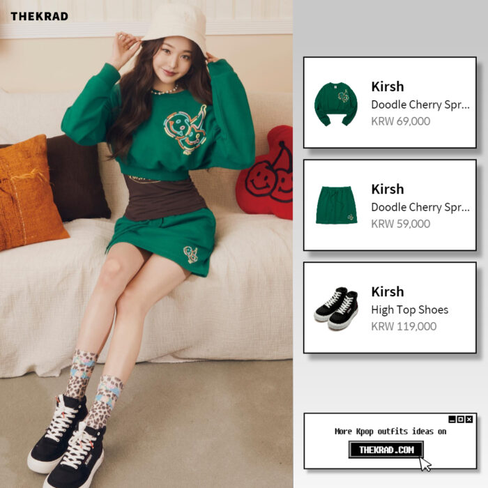 IVE Won Young outfit from Feb 22, 2022 : Kirsh sweatshirt and more
