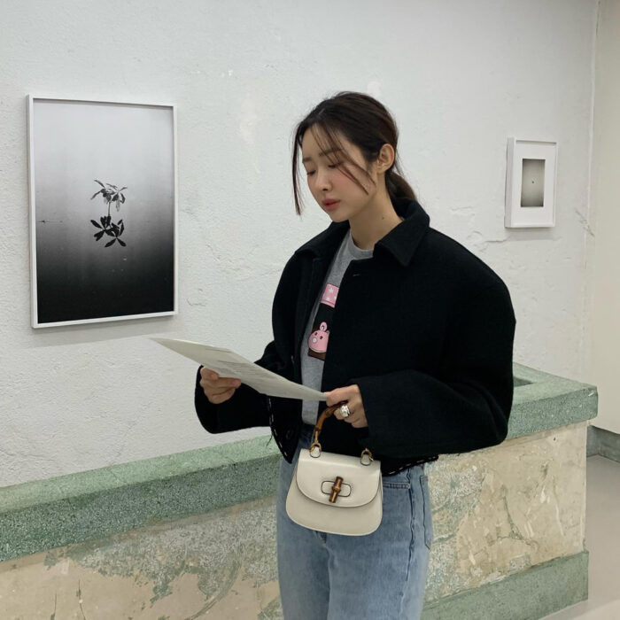 Korean actress Cha Jung Won is seen wearing Supreme, Gucci and Nike