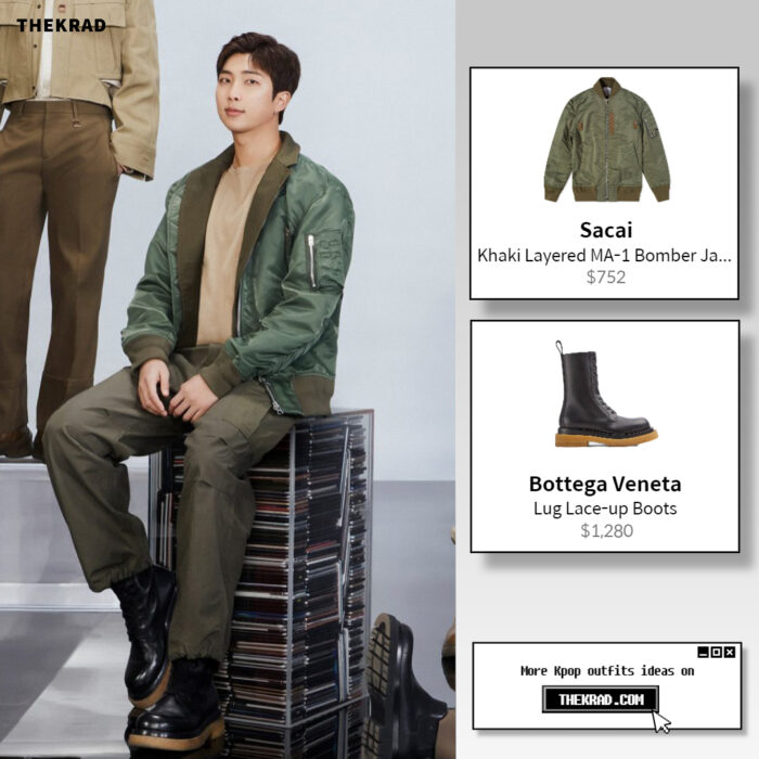 RM Was Seen Wearing Sacai Jacket And Bottega Veneta boots On Samsung Galaxy X BTS