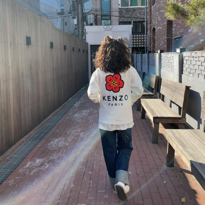 Sandara Park flexed a new Kenzo x Nigo 'Boke Flower' collection cardigan