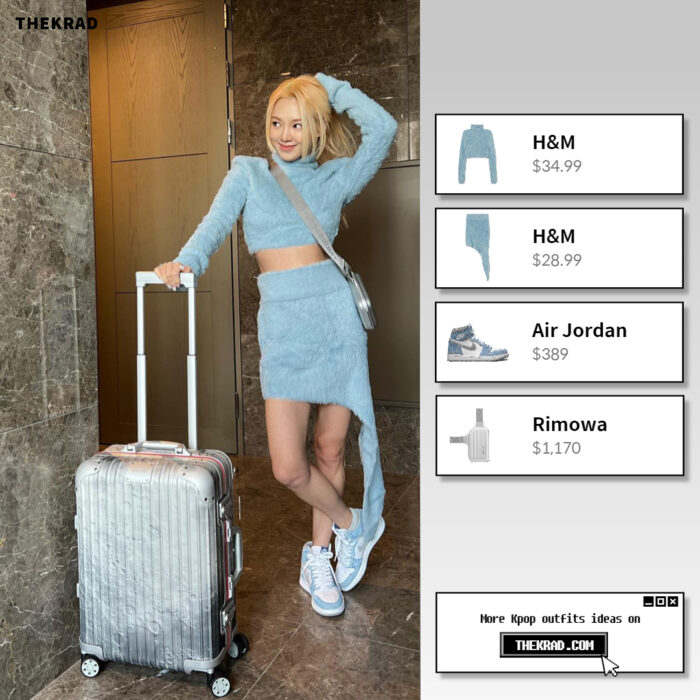 SNSD Hyoyeon outfit from Feb 20. 2022 : H&M sweater and Air Jordan 1 High