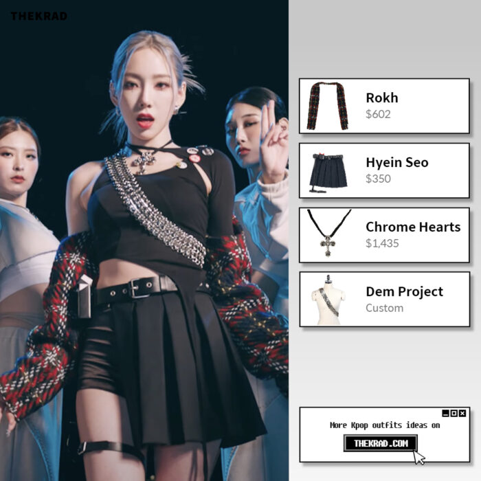 Taeyeon's outfits information seen from 'INVU' music video (Rokh, Hyein Seo)