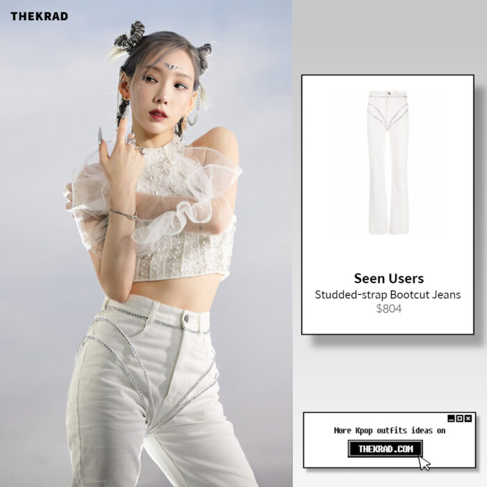 Taeyeon's outfits information seen from 'INVU' music video (Seen Users jeans)