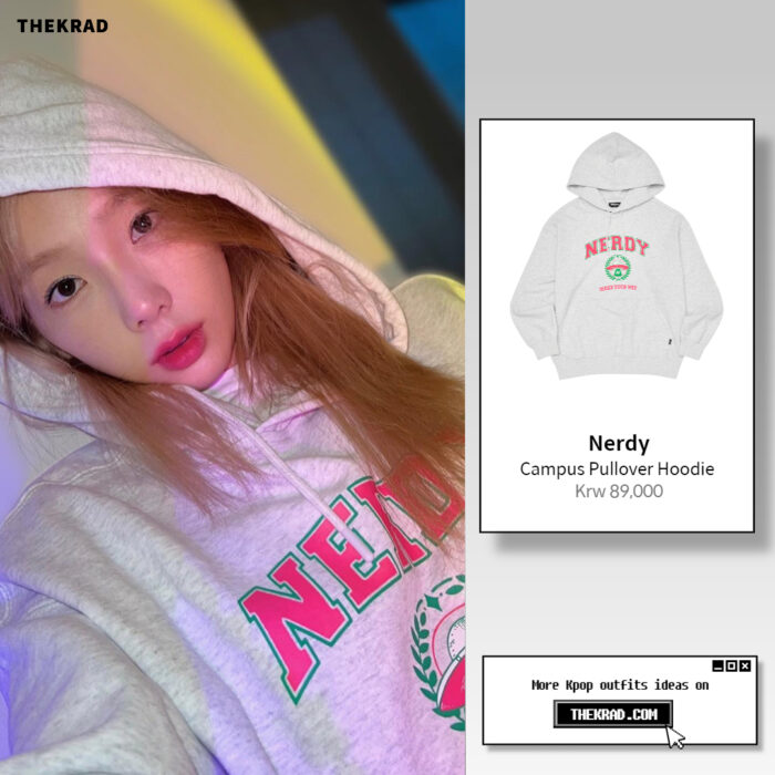 Where to get Taeyeon's casual grey hoodie from Nerdy?