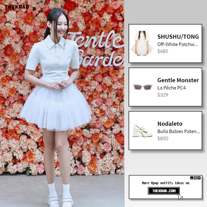 Blackpink Jennie outfit at 'Jentle Garden' pop up store at Seoul