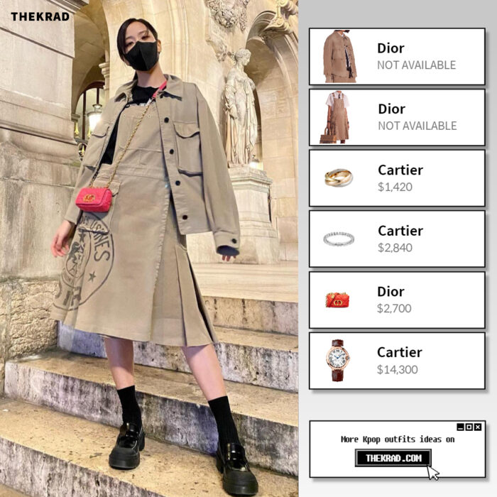 Blackpink Jisoo outfit from March 2, 2022 : Dior jacket and more
