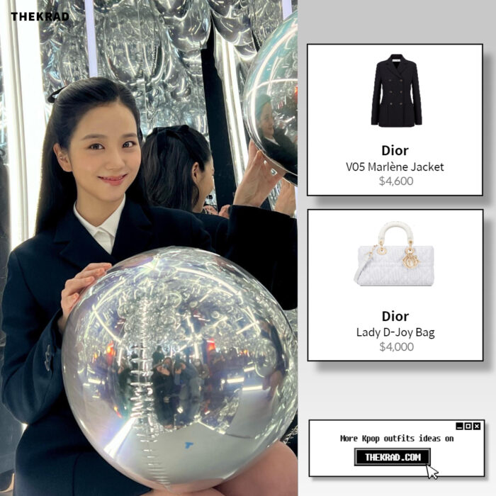 Blackpink Jisoo outfit from March 29, 2022 : Dior bag and more