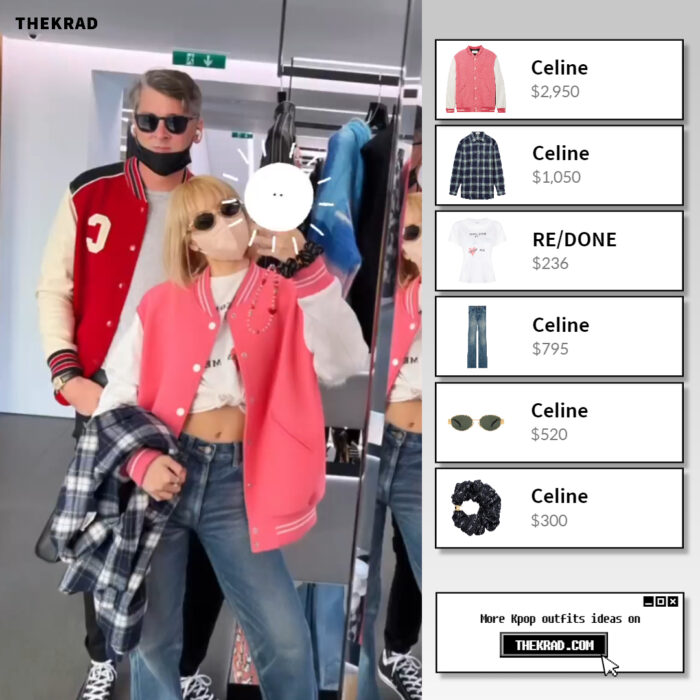 Blackpink Lisa outfit from March 21, 2022 : Celine jacket and more