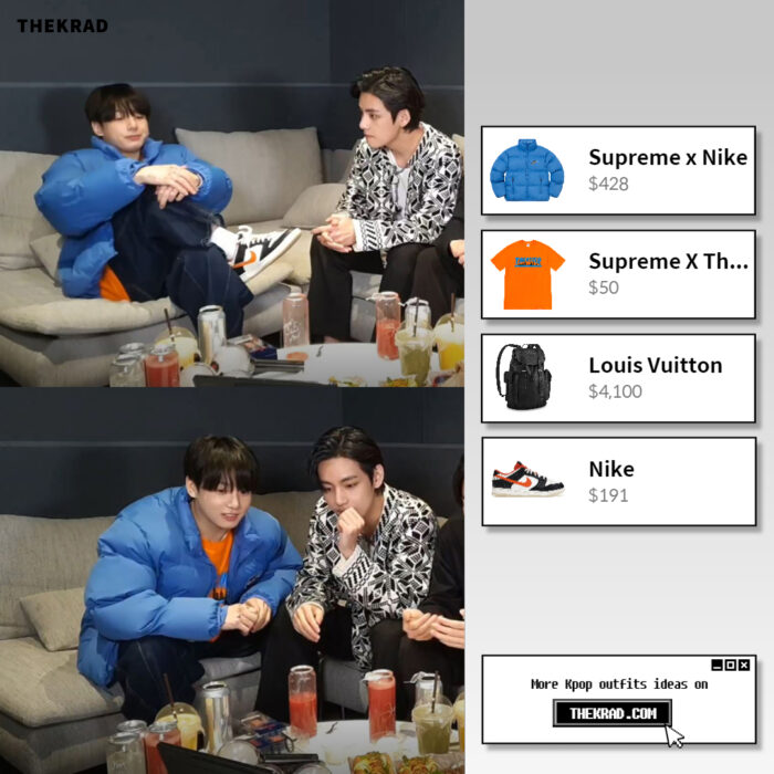 BTS Jungkook outfit from March 6, 2022 : Supreme jacket and more