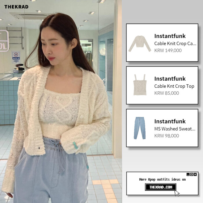 Cha Jung Won outfit from March 8, 2022 : Instantfunk cardigan and more