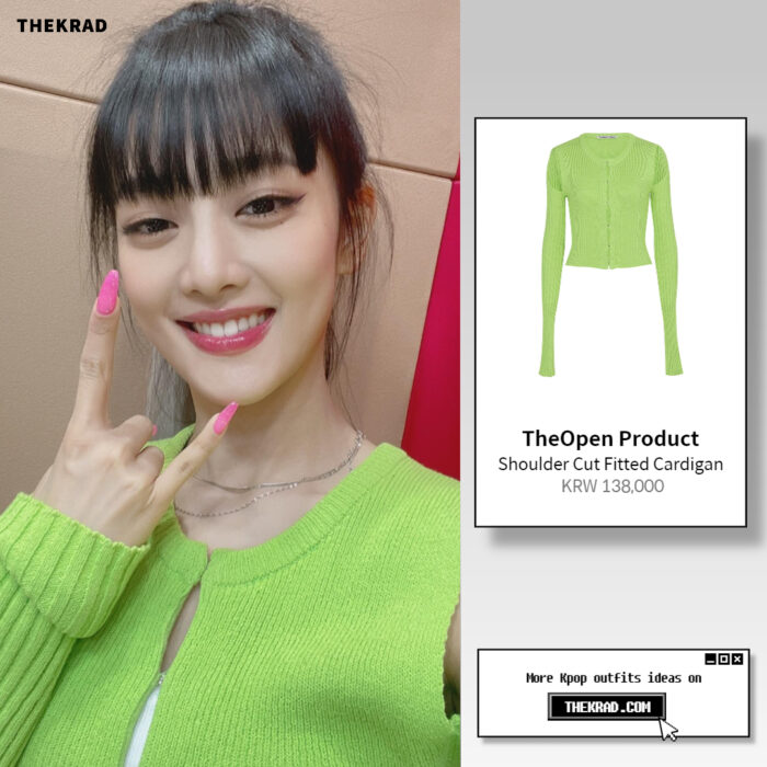 (G)I-dle Minnie outfit from March 20, 2022 : TheOpen Product cardigan