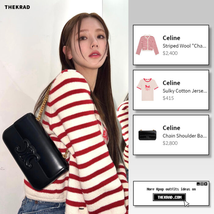 (G)I-dle Miyeon outfit from March 12, 2022 : Celine jacket and more