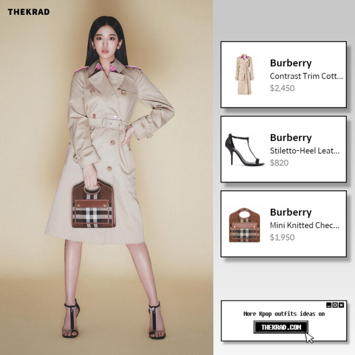 IVE Yujin outfit from March 3, 2022 : Burberry jacket and more