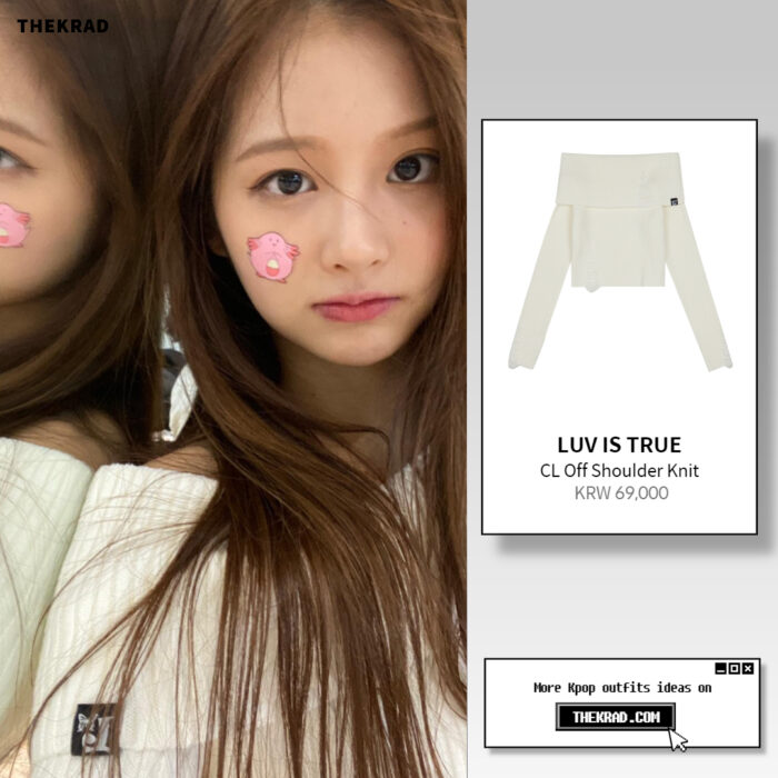 NMIXX Sullyoon outfit from March 29, 2022 : Luv Is True top