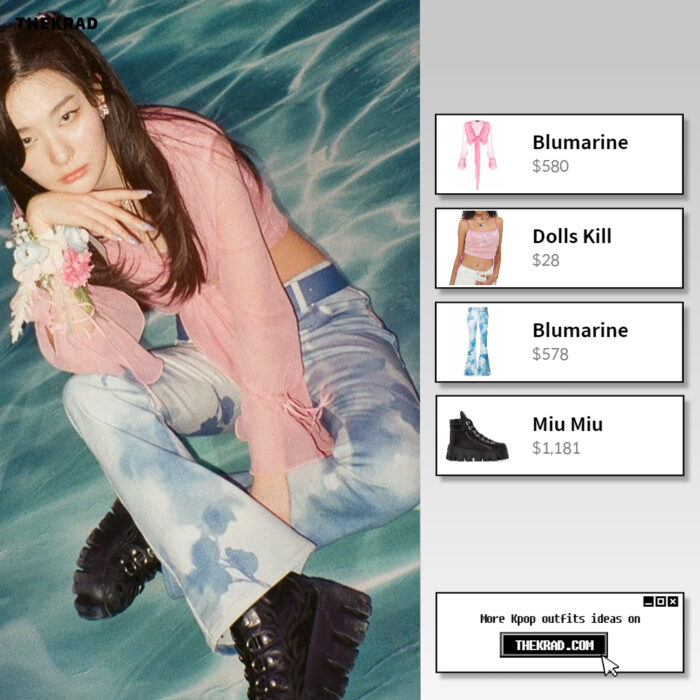 Red Velvet Seulgi outfit in 'Feel My Rhythm' Music Video : Blumarine top and more