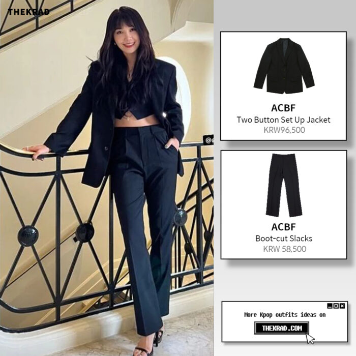 Apink Eunji outfit from April 6, 2022 : ACBF jacket and more