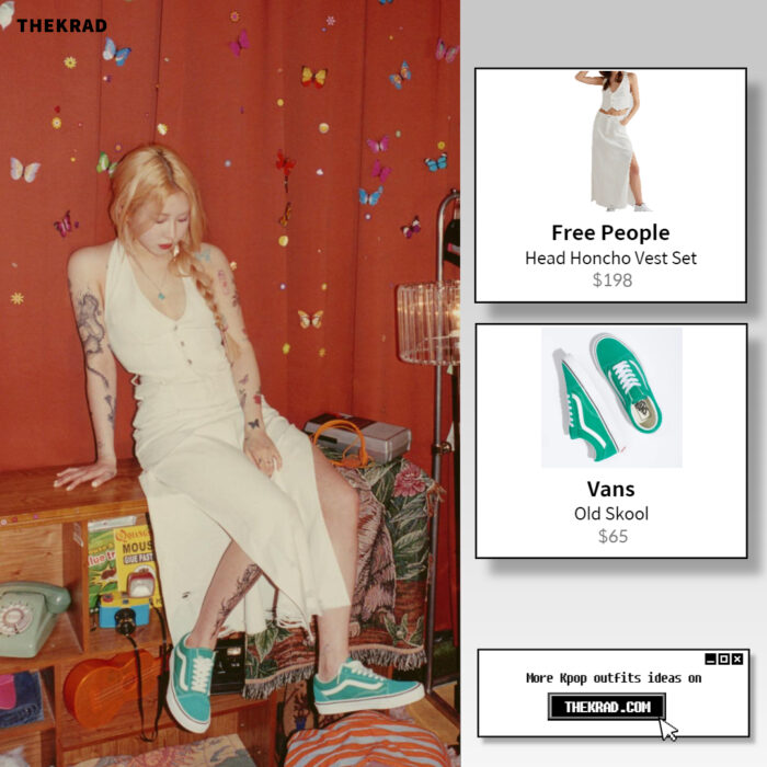 Baek Yerin outfit from April 19, 2022 : Free People vest set and more
