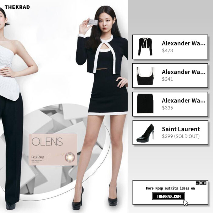 Blackpink Jennie Outfit In Olens Advertisement : Alexander Wang cardigan and more