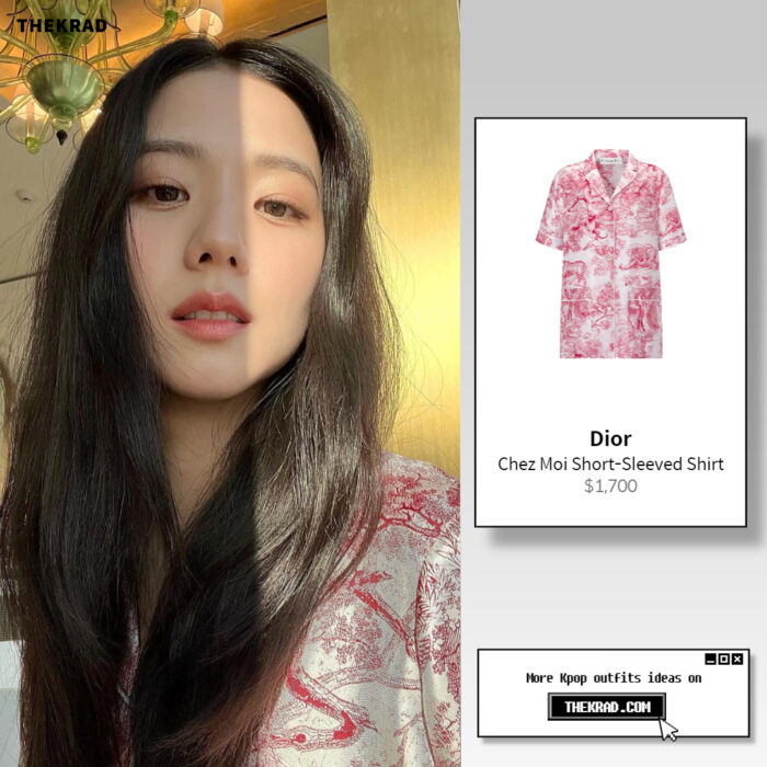Blackpink Jisoo outfit from April 16, 2022 : Dior shirt
