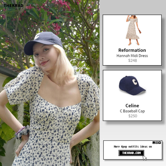 Blackpink Lisa outfit from April 29, 2022 : Celine cap and more