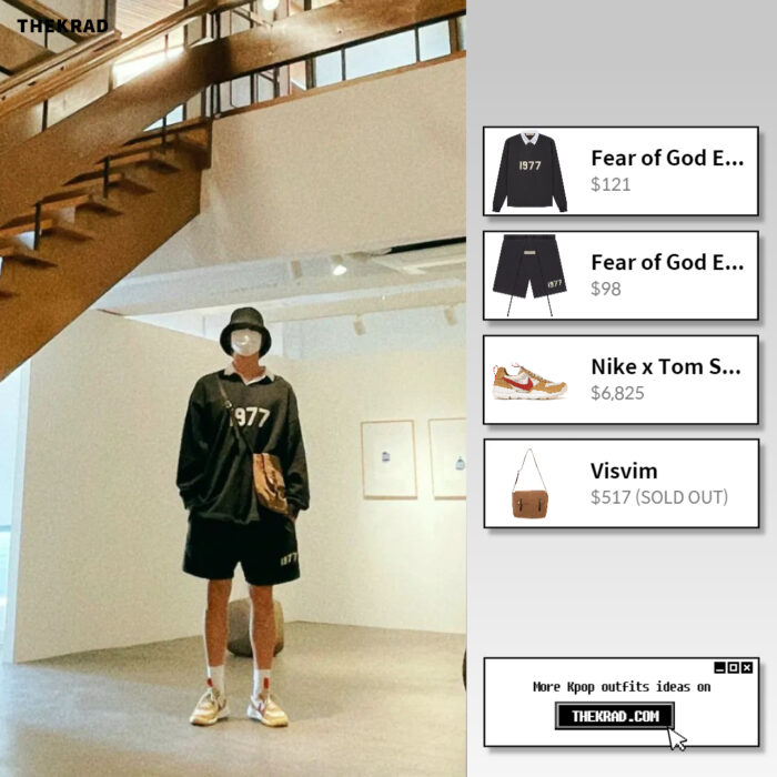 BTS RM outfit from April 23, 2022 : Nike x Tom Sachs sneakers and more