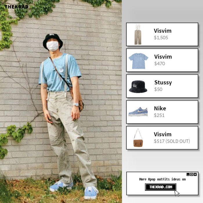 BTS RM outfit from April 26, 2022 : Nike sneakers and more
