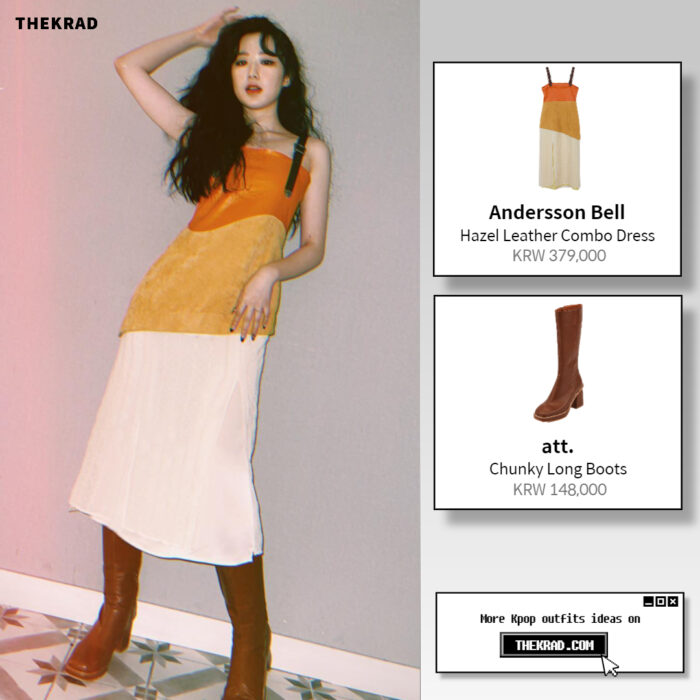 (G)I-dle Shuhua outfit from April 10, 2022 : Andersson Bell dress and more
