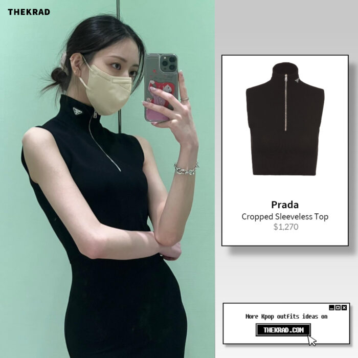 Itzy Yuna outfit from April 5, 2022 : Prada crop top