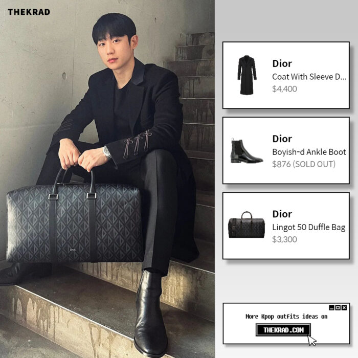 Jung Hae In outfit from March 28, 2022 : Dior coat and more