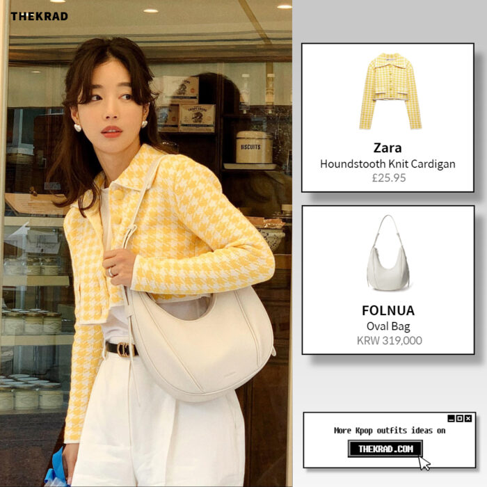 Ki Eun Se outfit from April 5, 2022 : Zara cardigan and more