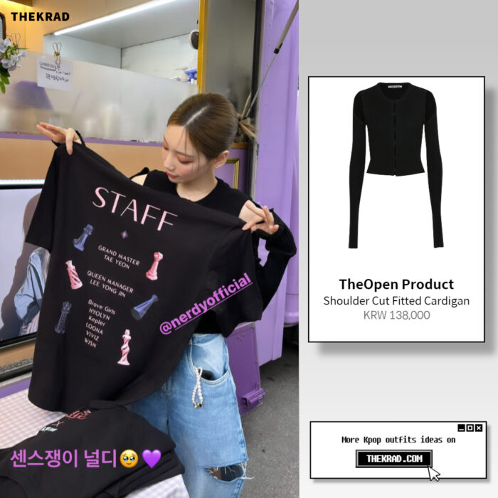 SNSD Taeyeon outfit from April 27, 2022 : TheOpen Product cardigan