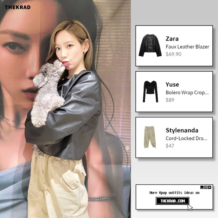 SNSD Taeyeon outfit from March 31, 2022 : Zara jacket and more