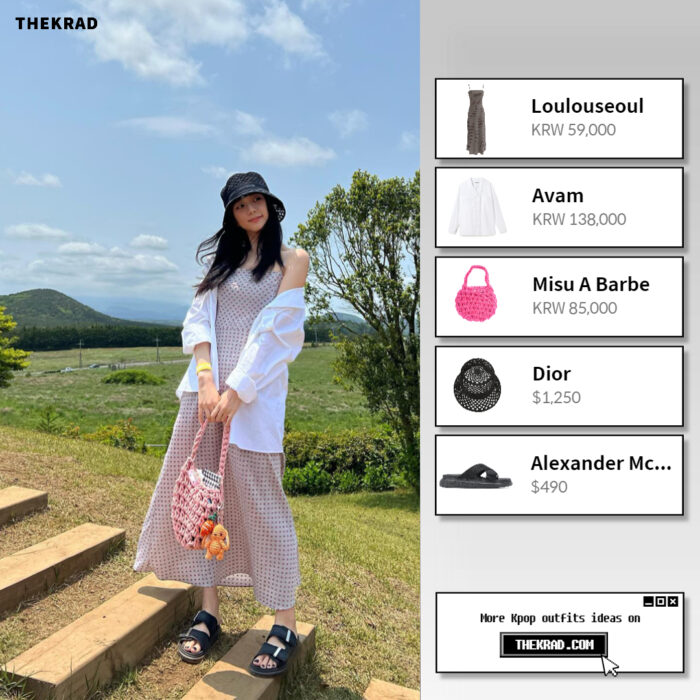 Blackpink Jisoo outfit from May 11, 2022 : Dior hat and more