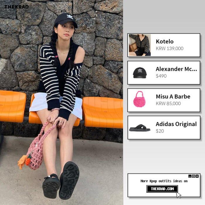 Blackpink Jisoo outfit from May 11, 2022 : Kotelo cardigan and more