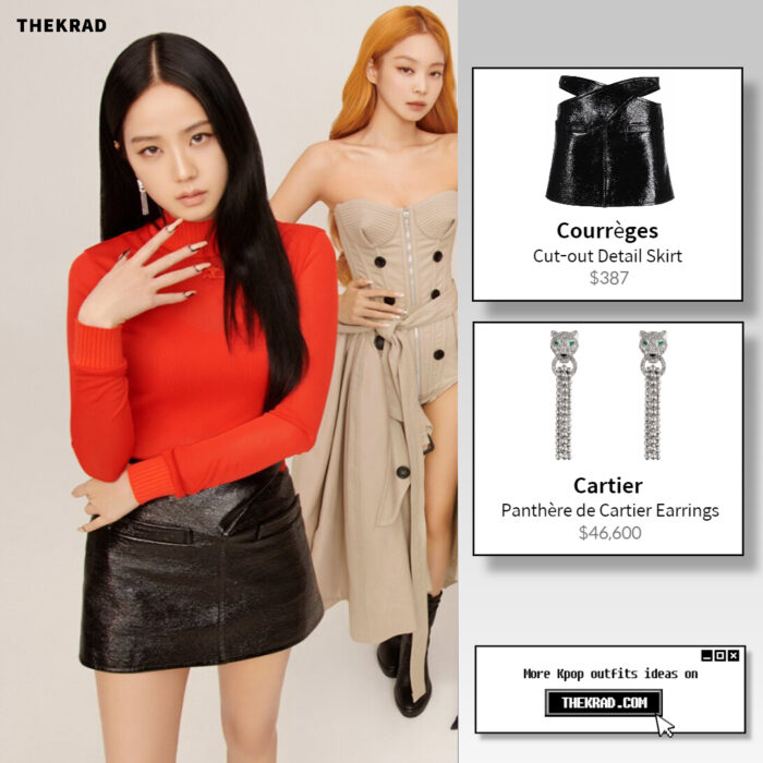Blackpink Jisoo outfit in Rolling Stone June 2022 cover : Courreges skirt and more