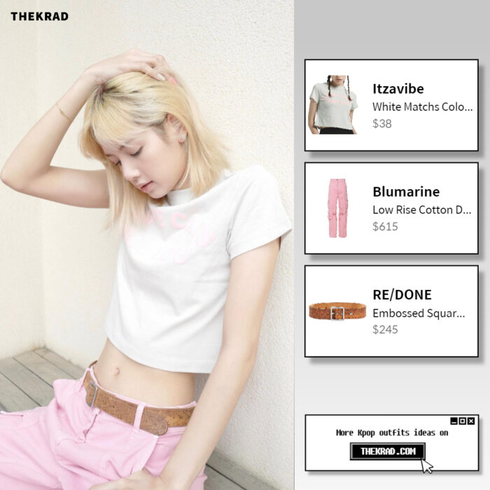 Blackpink Lisa outfit from May 21, 2022 : Blumarine pants and more
