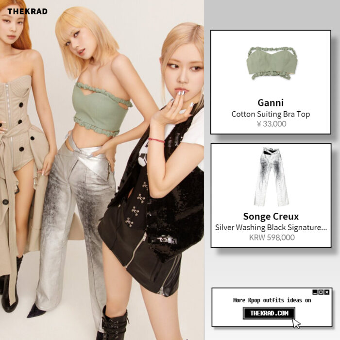 Blackpink Lisa outfit in Rolling Stone June 2022 cover : Ganni bra top and more